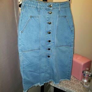 Small midi denim zara skirt
